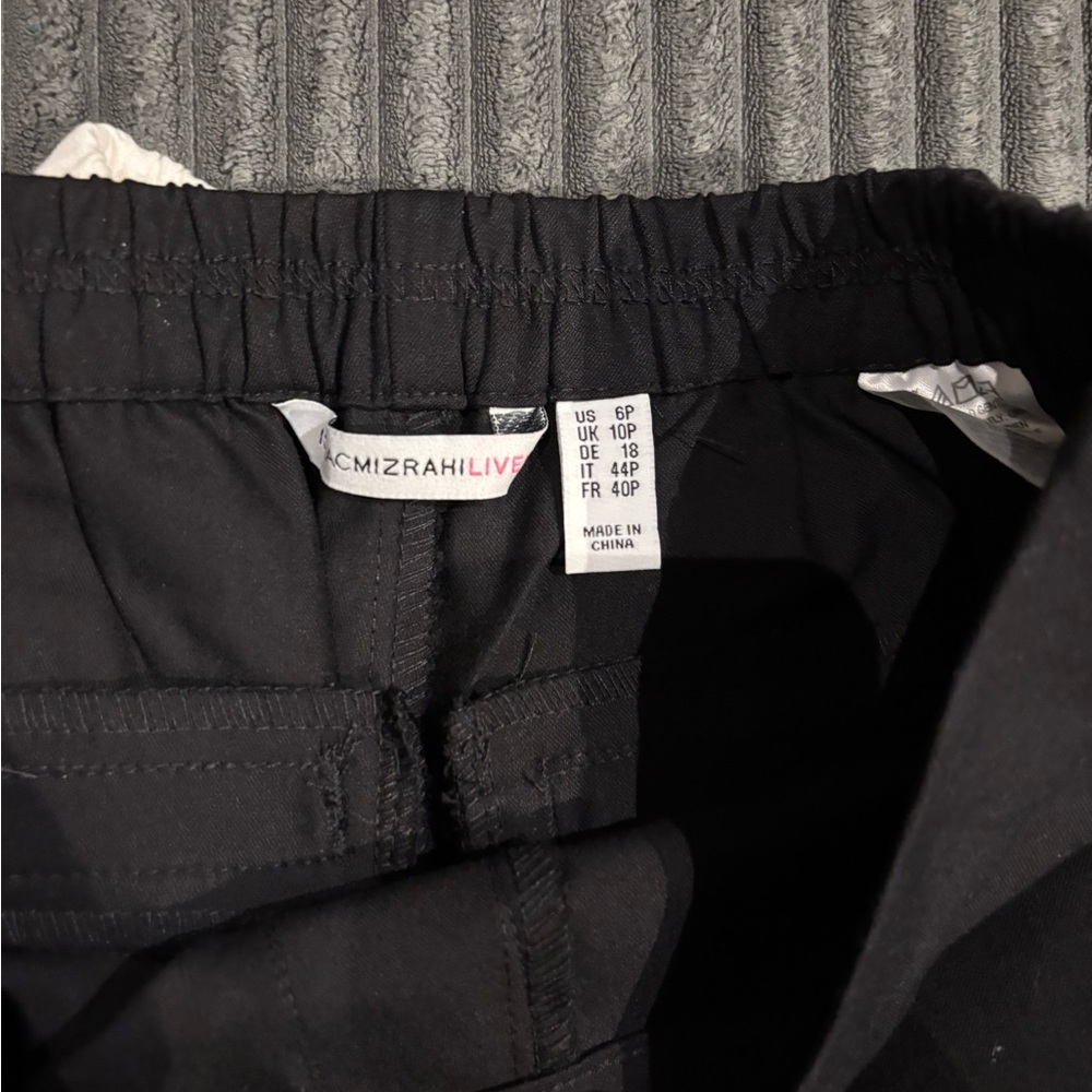 Isaac Mizrahi Live Size 6p White and black Pant - Picture 6 of 6